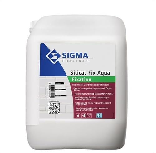 SIGMA Silicat Fix Aqua Fixation, lösemittelfreies, wasserverdünnbares Grundier- und Verdünnungsmittel auf Sol-Silikatbasis für innen und außen, 5 Liter