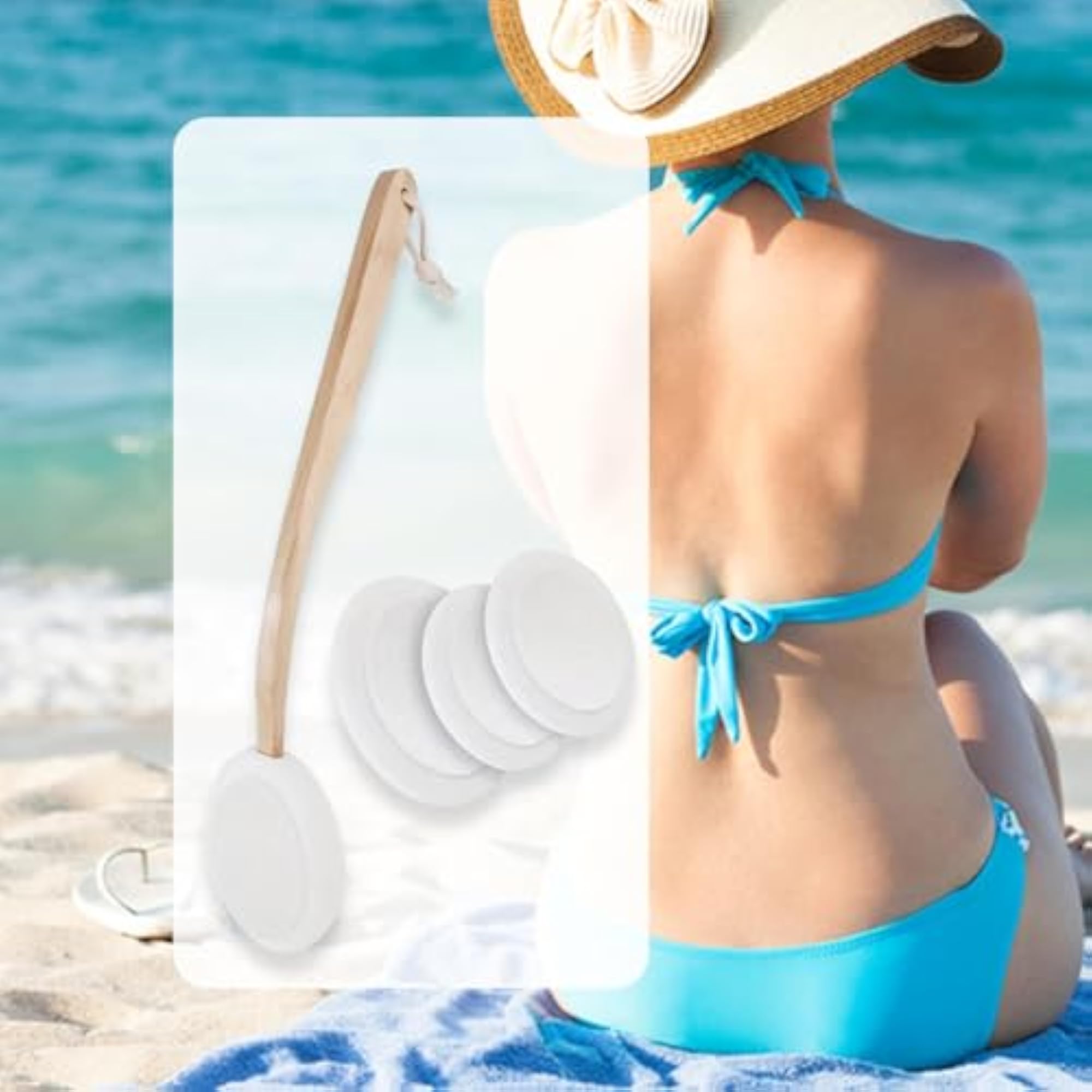 Multipurpose Back Lotion Applicator Body Brush