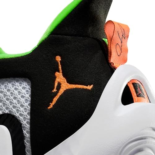 Nike Jordan Kids Tatum 1 Basketball Shoe, White/Black/Green Strike/Total Orange, 6 Big Kid | Image 7