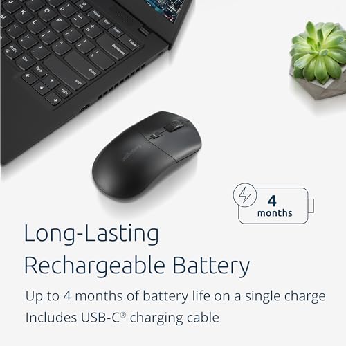 Kensington MY430 EQ - Souris sans Fil Bluetooth Rechargeable 2,4GHz, Structure avec 56% de Plastique Recyclé Post-Consommation, Jusqu'à 4 Mois d'Autonomie par Charge (K75507EU)
