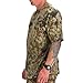 Kryptek Stalker Short Sleeve Men's Shirt - Premium Twill Cotton, 3D Camo, Ideal for Hunting, Fishing, Hiking, Relaxed Fit, Highlander - XL