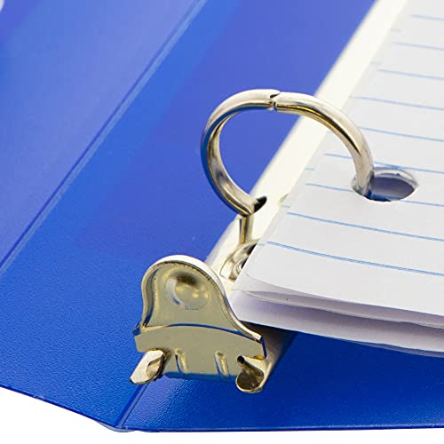 Bazic 3 Ring Binder 1/2" Poly Presentation View Binders Organizer - Assorted Color, Round Ring, Hold 100 Sheets Paper, 6-Count #TOP5