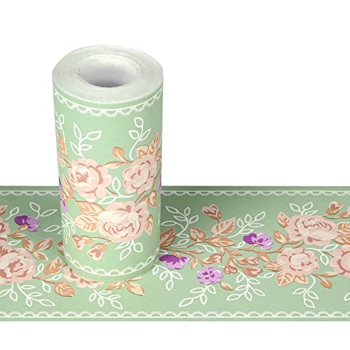 Yifasy Floral Wallpaper Border Self Adhesive Pvc Tiles Sticker Roll Removable Bathroom Kitchen Wall Decoration Pink Peony #TOP1