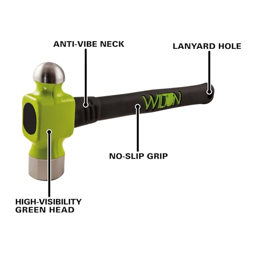 Wilton B.A.S.H 14" Ball Pein Hammer, 32 Oz Head (33214) by Wilton - Image 2