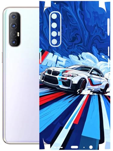 Image of AtOdds - Full Body Back Screen Guard Protector Film - Lamination Wrap Skin Sticker Compatible with Oppo Reno 3 PRO | Scratchproof Matte Finish (BWM)