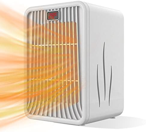 Space Heaters for Indoor Use,1000W PTC Fasting Heating Ceramic Portable Heater with Digital Thermostat and Night Light,Small Electric Heater for Indoor Office Room Desktop Home Bedroom Use