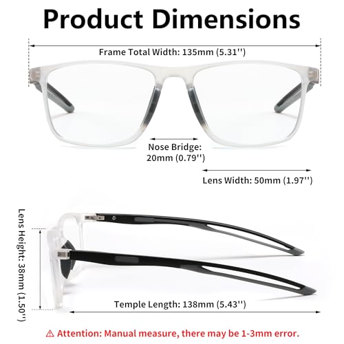 Image of FEISEDY Blue Light Glasses for Women Men TR90 Sports Ultra-Light Glasses Anti Glare UV Protection B0109