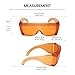 Calabria 3000 3 Pack Orange Fitover Dental Safety Glasses Protection for Teeth Whitening LED Light Eye Shield Red Light Goggles Blue Light Blocking Glasses Fit Over Prescription Glasses Anti Fog