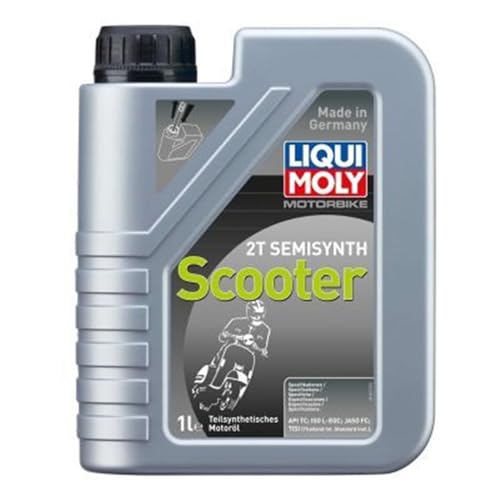 LIQUI MOLY Motorbike 2T Semisynth Scooter, 1 L, Huile de moto à 2 coups, SKU: 1621