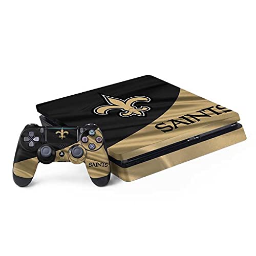 Skinit Decal Gaming Skin Compatible with PS4 Slim Bundle - Officially Licensed NFL New Orleans Saints Design