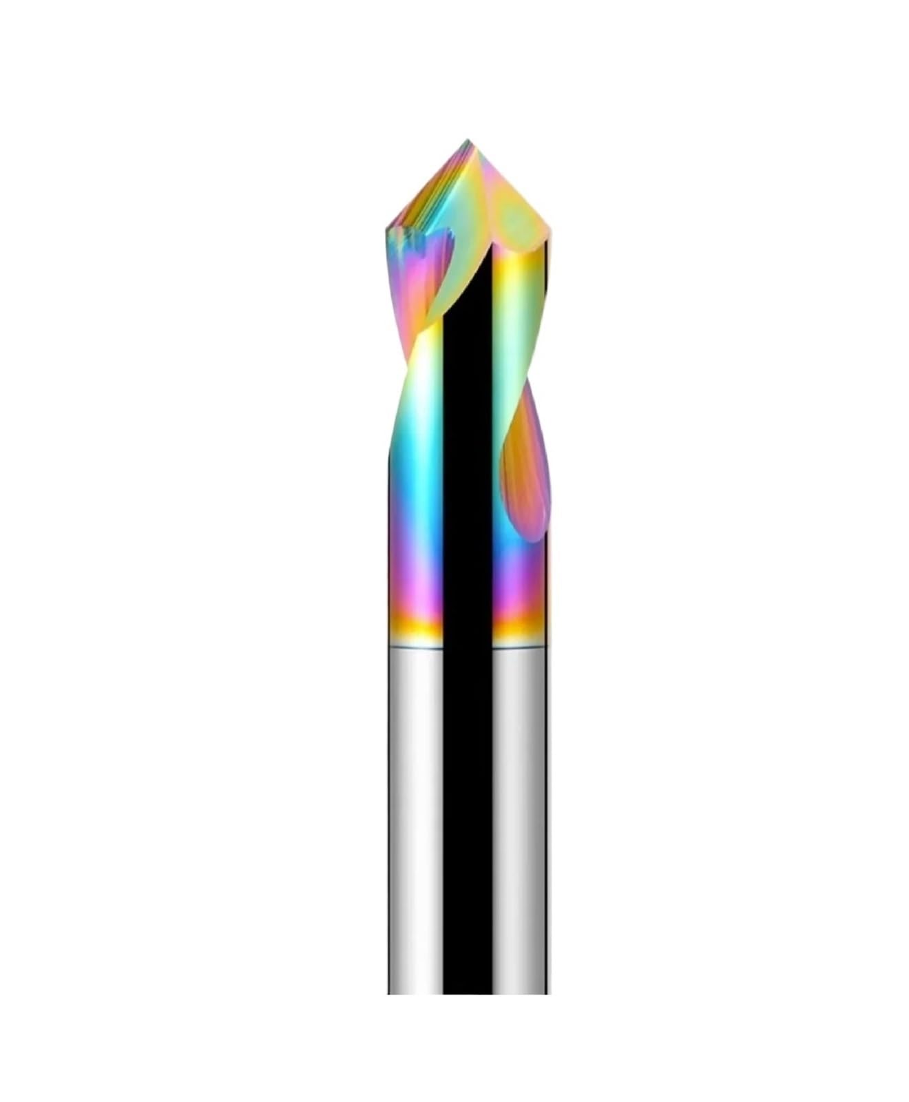 Fresa per smussatura in acciaio al tungsteno con rivestimento in alluminio, strumento per la creazione di fori CNC in carburo, trapano punto HRC65 (10 pezzi, 12 x 75 x 120 gradi)