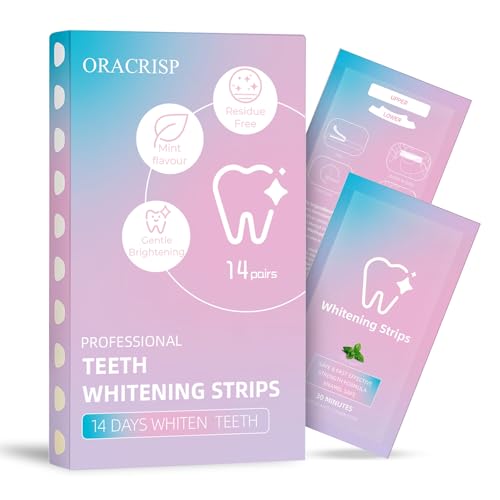Image of Teeth Whitening Strips 14 Treatments (28 Strips) - Deep Stains Removel - Enamel Safe Whitening Strips - Instant Teeth Whitening Strips