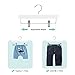 Nature Smile 11.8'' Kids Baby Toddler Children Solid Wooden Pants Hangers,Wood Skirts Hangers,Trousers Bottom Hangers with 2-Adjustable Clips Anti-Rust Hook Pack of 10 (White)
