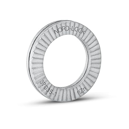 Arandela de seguridad | Arandelas Nord-Lock de acero, NL5 para M5 | Pares por paquete: 20 | 5,4 mm x 9 mm x 1,8 mm