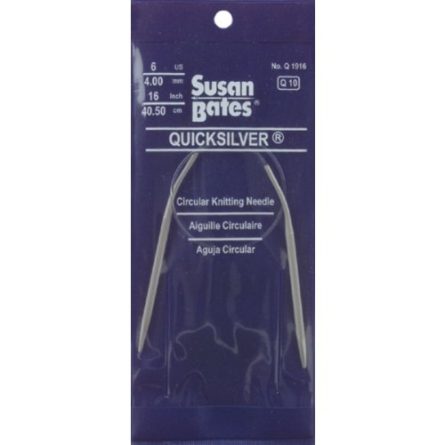 Susan Bates 24-Inch Quicksilver Circular Knitting Needle, 4.5mm