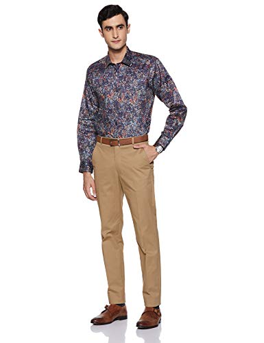 Image of Amazon Brand - Arthur Harvey Men's Printed Regular Fit Shirt (SS20-AH-SH-01 DigiPrn Navy1 46)