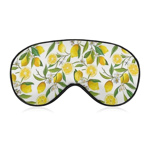 アイマスク レモン柄 睡眠アイマスク 目隠し 眼帯 スリープマスク アイピロー 睡眠用 安眠グッズ 遮光 軽量 四季 通気性 長さ調節可能 男女兼用 旅行用