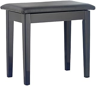 Stagg PBF23 BKP SBK Fixed Height Piano Bench with Storage Compartment-Highgloss Black Vinyl