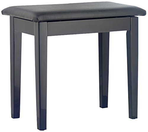 Stagg PBF23 BKP SBK Fixed Height Piano Bench with Storage Compartment-Highgloss Black Vinyl