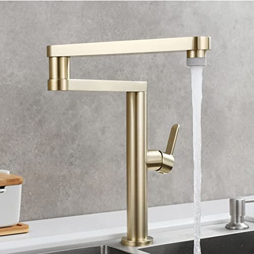 Robinet de cuisine pliant en laiton pour îlot central et plaques de cuisson - 3