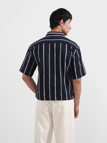 The Indian Garage Co Men Boxy Fit Textured Resort Shirt - Image 6