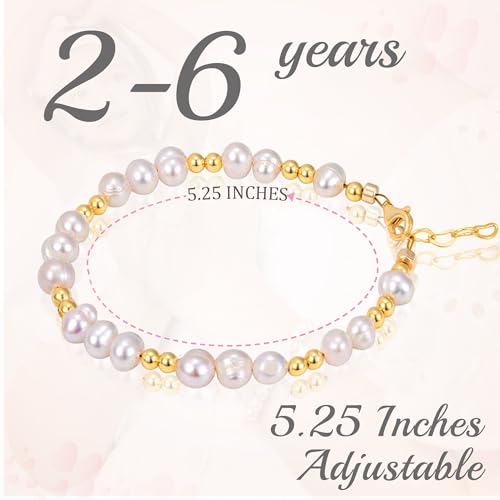14K Gold Plated Bracelets for Girls or Boys, Christening, Communion, Keepsake Birthday Jewelry, Baptism Gifts for Girl, Newborn, Toddler, Baby Bracelets for Infant Girls2