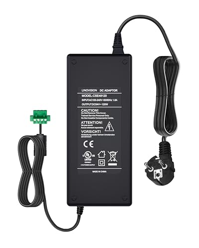 Adaptador de Corriente AC 100-240V a DC 48V 2.5A para Centralizar Alimentación de PoE NVRs