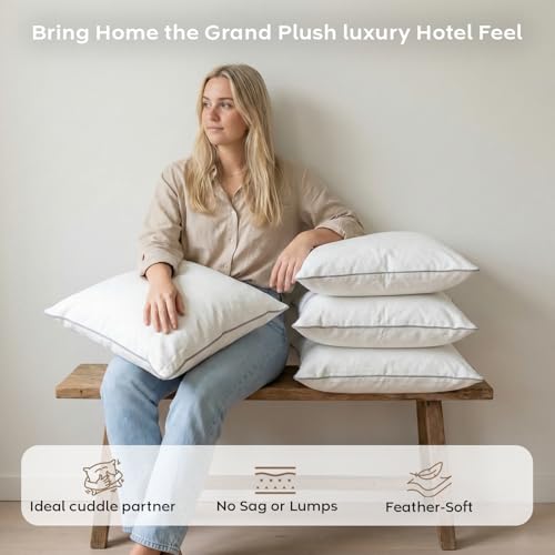 Image of AYKA Microfiber Cushion Filler Set of 5 (24x24 Inch) | Soft & Fluffy Sofa Cushions Inserts | Premium Polyester Fiber Throw Pillows for Sofa, Couch, Bed & Living Room Decor | White