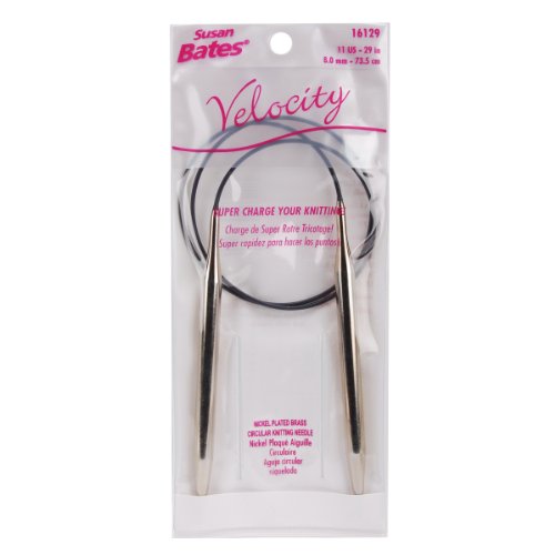 Susan Bates 16129-11 29-Inch Velocity Circular Knitting Needle, 8mm