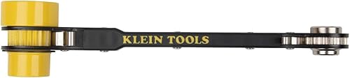 Miniatura 8 de Klein Tools KT155HD Llave de trinquete 6 en 1 de Lineman's de alta resistencia con diseño de perno y enchufe amarillo brillante