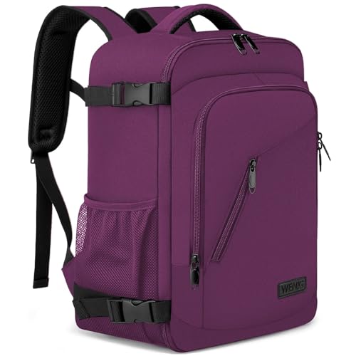 Mochila de Viaje Cabina Avion 40x20x25 para Ryanair Mochilas Maleta Cabina Ryanair Travel Backpack Equipaje de Mano Mochila Bolsa de Mujer Mochila Portatil con Puerto USB para Trabajo,Escuelas,Morado