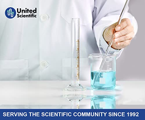 United-Scientific-BG1000-2000-Borosilicate-Laboratory-Grade-Glass-Beaker-Griffin-Style-Low-Form-Beaker-Graduated-with-Spout-Glassware-Labware-2000mL-2L-1-Each