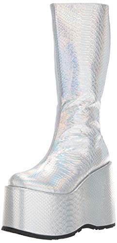 Ellie Shoes Women's 500-AMARA Fashion Boot, Silver Hologram, 10 M US