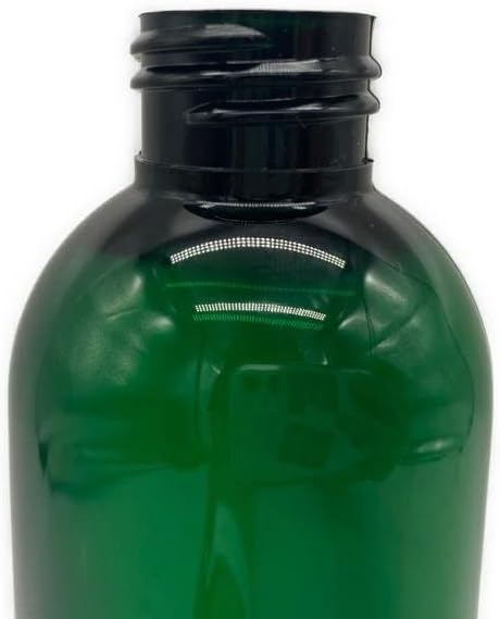 Natural Farms 12 Pack – 8 oz -Green Cosmo Plastic Bottles – Black Flip Disc Top - for Essential Oils, Perfumes, Cleaning Products