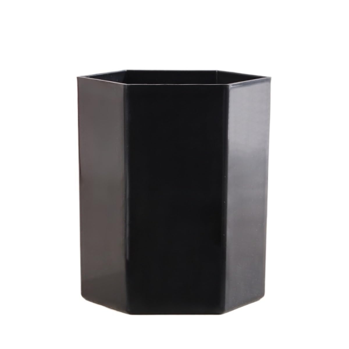 AZHKJKZH Desk Tidy Caddy Acrylic Pencil Cup Pen Pot Holder Desktop Stationery Storage Organizer Box Office Supplies(Black)