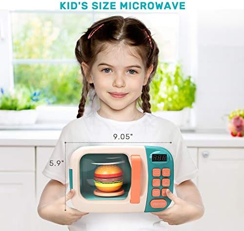 CUTE STONE Kids Microwave Toys Play Kitchen Set, Pretend Play Kids Kitchen Oven with Play Food, Play Cookwares Toy Pot and Pans Set,Cooking Utensils,Learning Education Toy Gifts for Kids Toddlers Baby Toddlers Girls Boys 8 417EhD0FJuL. AC