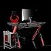 immagine 1soges 120 * 60 Gaming Desk Computer Desk Computer Gamer PRO Tavoli con luci a LED Ergonomico PC Desk con Grande Mouse Pad,ST-R3-BK-N