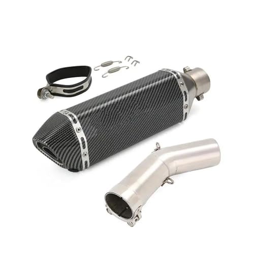 Tuyau de raccordement échappement C650GT avec silencieux inox 370mm moto