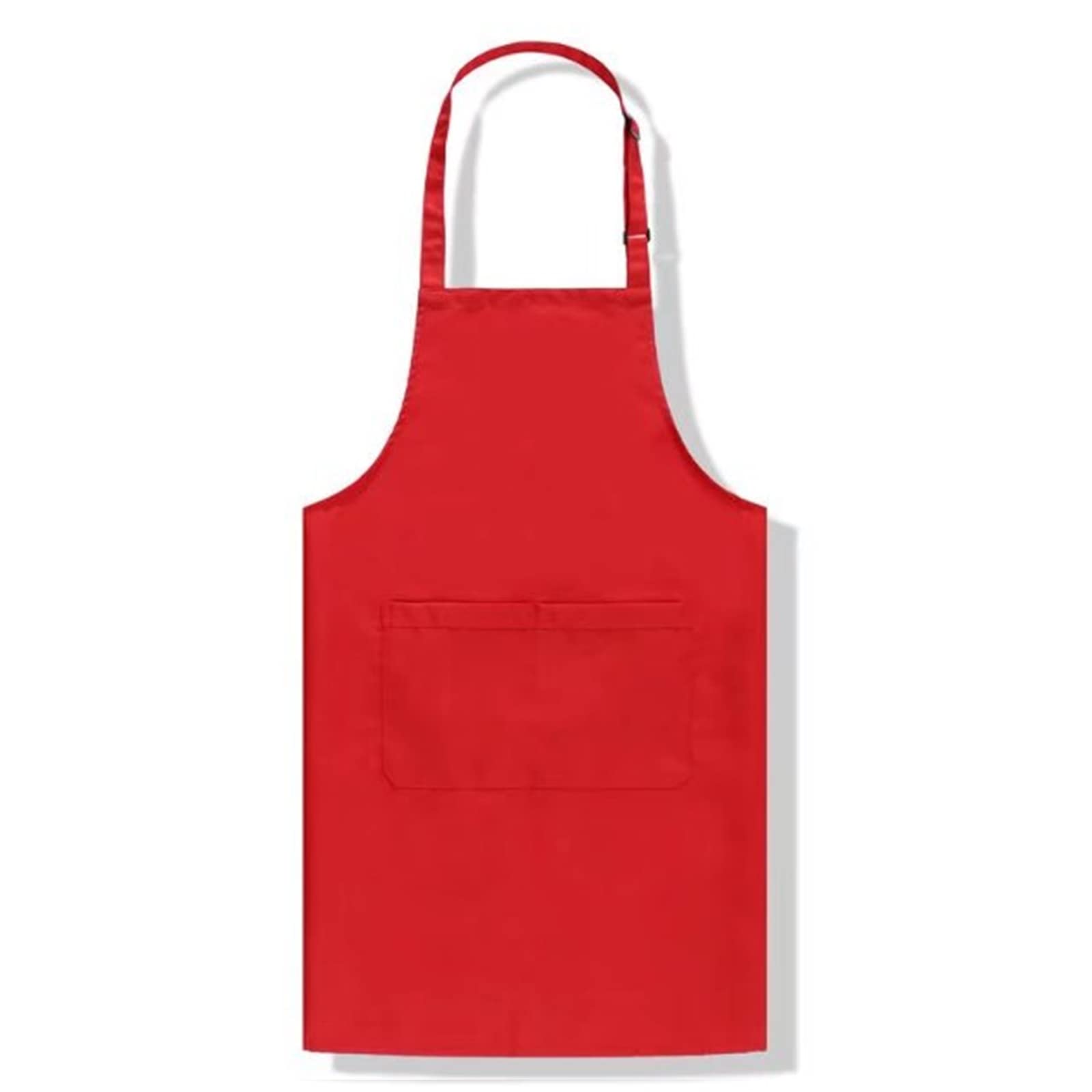 Jazuaiao Kitchen Hanging Neck Apron Adjustable Strap with Pocket Oil Proof Tie Belt Aprons Kitchen Apron with Pockets Red