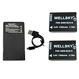 WELLSKY DMW-BCG10 / JT-H320BT-10 / BP-DC7 互換バッテリー 2個 + 超軽量 USB Type-C 互換充電器 バッテリーチャージャー DMW-BTC2 / DE-A65A | BC-DC7 1個 [3個セット] 純正充電器で充電可能 残量表示可能 純正品と同じよう使用可能 端子保護カバー付き パナソニック ルミックス ライカ