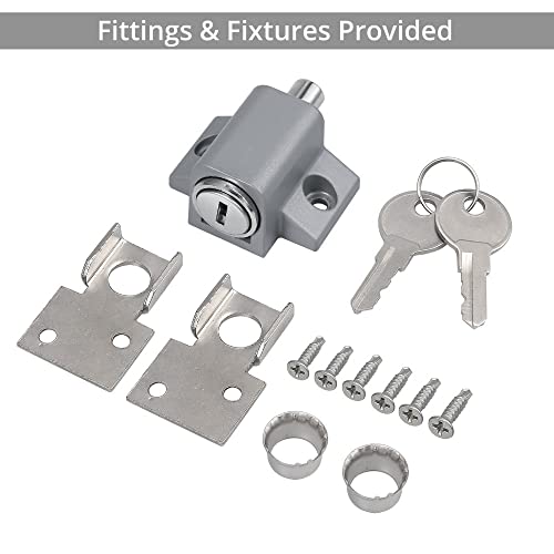 Porte-terrasse catchs set et verrou de sécurité fenêtre coulissante argent
