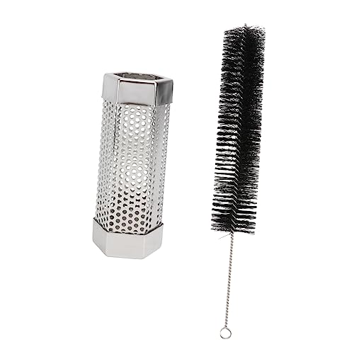 HANABASS 2pc Bbq Smoke Mesh Sturdy Stainless Steel Grill Smoker Tube for Bbq Smoker Bacon Smoker