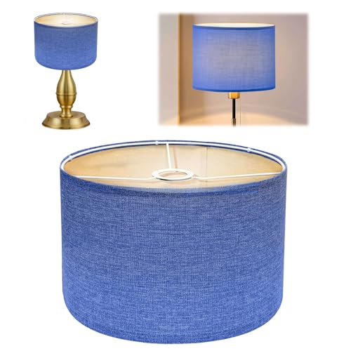 Paralume per lampada da terra in lino | Ø30cm x H20cm Paralume per lampada da comodino - Paralume fatto a mano per lampade da terra, a sospensione e da tavolo | Attacco E27 | Luce non abbagliante