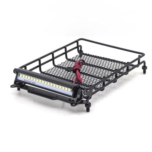 Portaequipajes de metal con luces RC para actualización de carrocería MN90 y D90