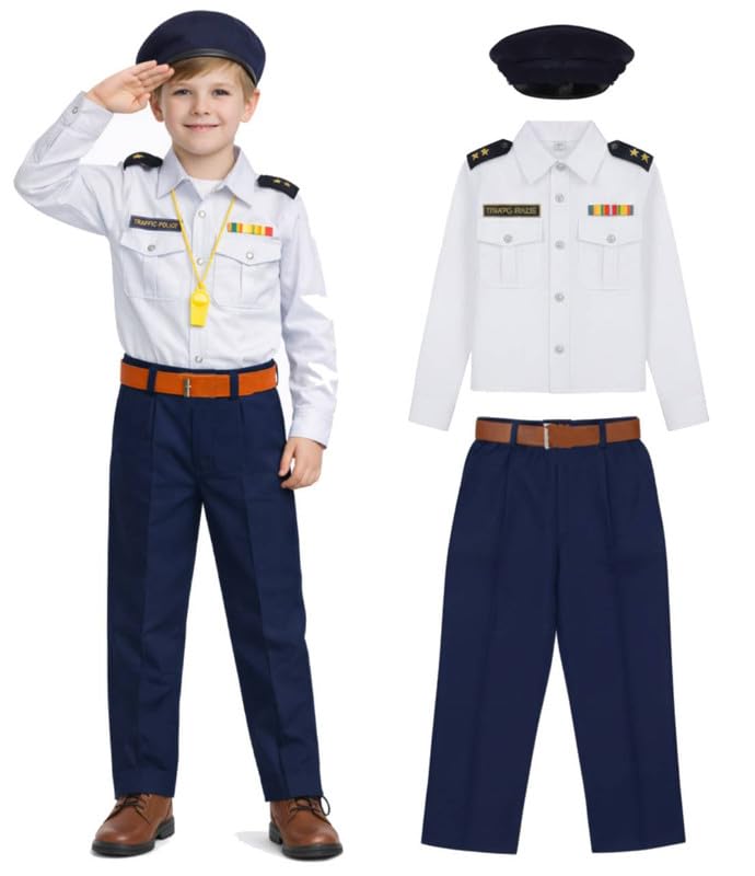 Image of FancyDressWale Community Helper & Career Role Play Costume for Fancy Dress Pilot, Navy, Army, astronaunt, Police Costumes