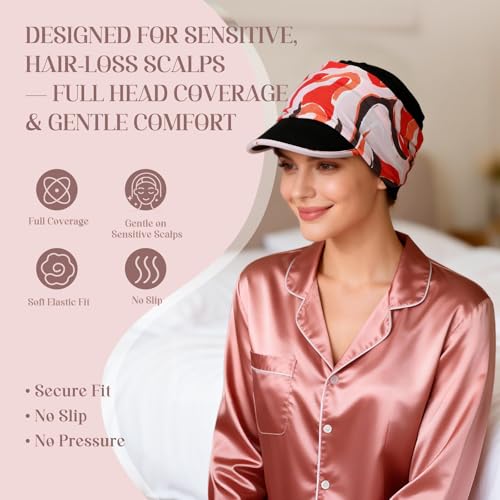 4 Piezas de Gorros Elásticos para Quimioterapia para Mujer miniatura 2