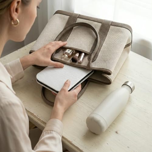 Image of Premium PU Leather Travel Makeup Mirror,Foldable HD Frameless Cosmetic Mirror with Adjustable Stand,Portable Vanity Mirror for Purse,Makeup Touch Up, Stylish Crocodile Pattern 16x11 cm(White)