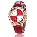 Produktbild Gusaman ZLF0639 Frauen Quarz-Armbanduhr-Universal-Armbanduhr Portable Sport Uhren Luxus femlae Armbanduhr-Mode-Uhr Farbe: rot