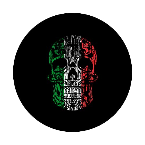 Mexican Sugar Skull Pride Calavera Day Dead Cinco De Mayo PopSockets Swappable PopGrip, Black - Image 3