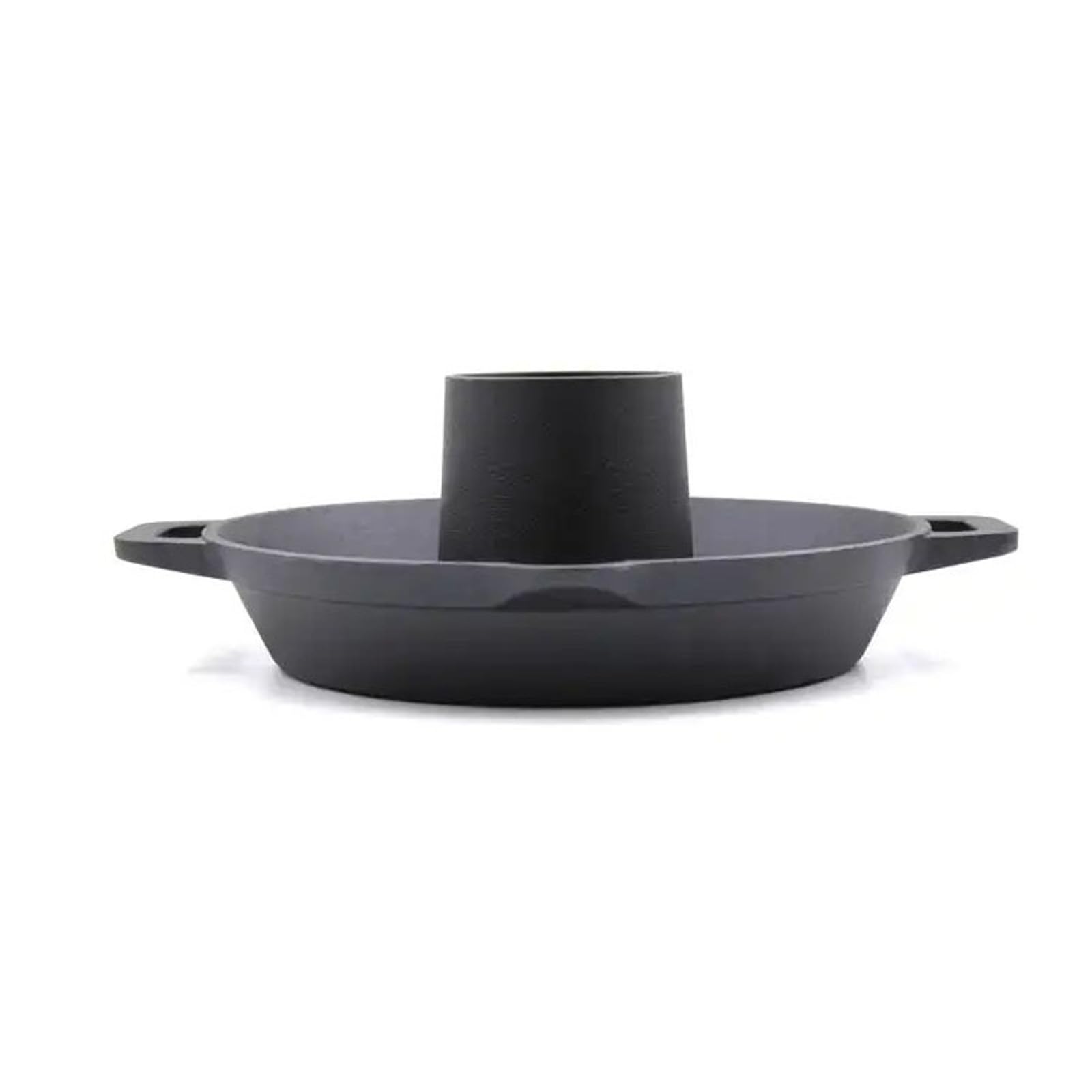 Nucelit Vertical Chicken Roaster Rack Frying Pan for Turkey Poultry Grilling Accessories Compatibles with Kettle Smokers Ovens Can Poultry Holder with Frying Pan
